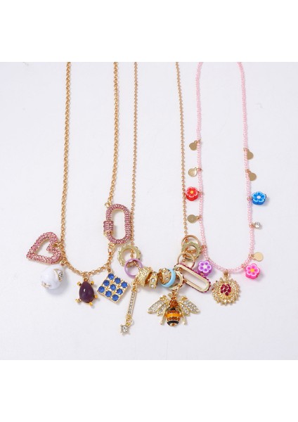 Hafif Lüks, Trendy, Temiz ve Sade, Alaşım, Zirkon Taşlı Geometrik Kalp ve Hayvan Kolye Uzun Kolye (Yurt Dışından) indirimleri