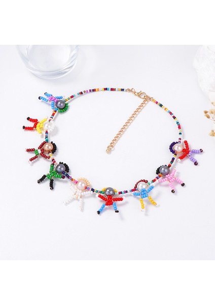 Benzersiz Icat Tasarım Dokulu El Işi Örgü Karikatür 3b Küçük Figür Taklit Inci Kadın Klavikulazinciri (Yurt Dışından) indirimleri