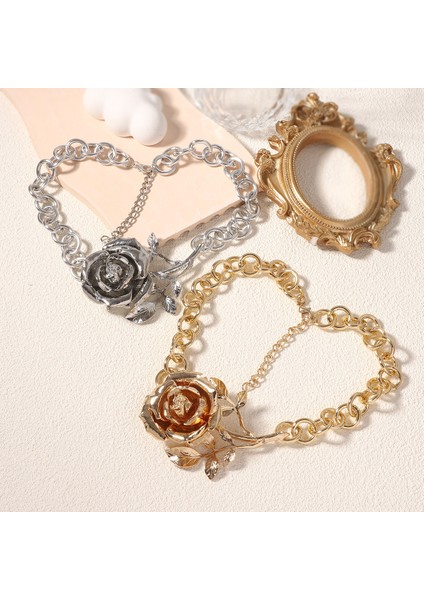 Tasarım, Üç Boyutlu, A Tılı Alaşım Gül Kolye (Yurt Dışından) modelleri