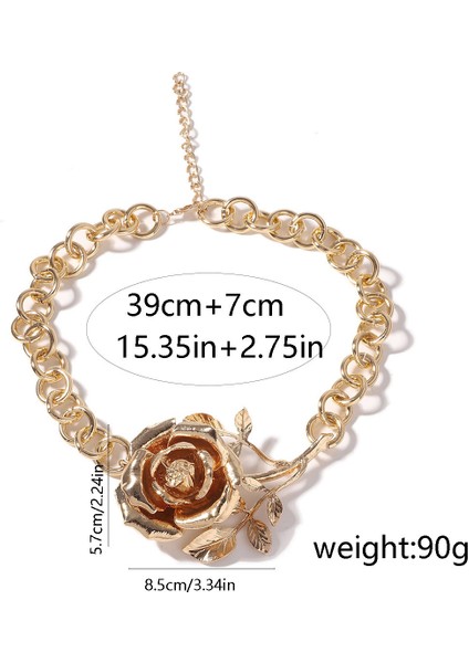 Tasarım, Üç Boyutlu, A Tılı Alaşım Gül Kolye (Yurt Dışından) fırsatları