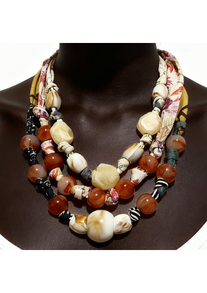 Tianzerun, Kişisel, Modaya Uygun, Sade, Şık, El Işi Örgü Kumaş Boncuklu, Çok Katmanlı, Üst Üste Takılan Geometrik Gündelik Kolye (Yurt Dışından) fiyatları