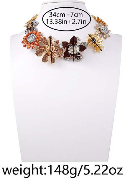 Hafif Lüks Zarif Retro Tarzı Alaşım Tam Elmas Çiçekli Kolye Klavikulazinciri (Yurt Dışından) modelleri