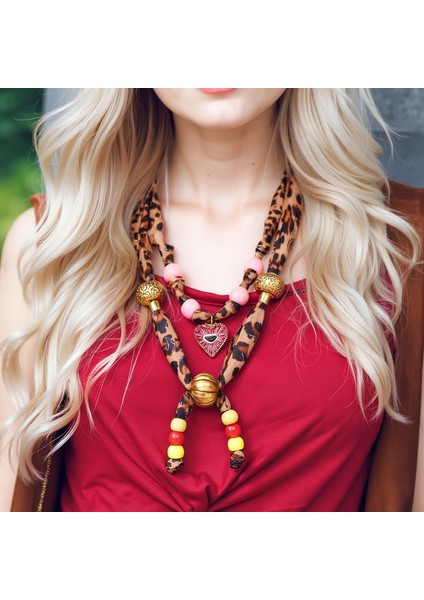 Meillard Retro Vahşi El Yapımı Kumaş Boncuklu Özgün Tasarım Çift Katlı Yüzlü Kolye (Yurt Dışından) fiyatları