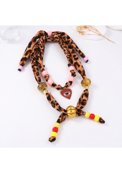 Meillard Retro Vahşi El Yapımı Kumaş Boncuklu Özgün Tasarım Çift Katlı Yüzlü Kolye (Yurt Dışından) indirimleri