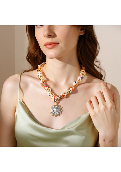 Trend Dantel Z珠宝r Kesişen Tatlı Tarzı Alaşım Rozetli Kolye (Yurt Dışından) fiyatları