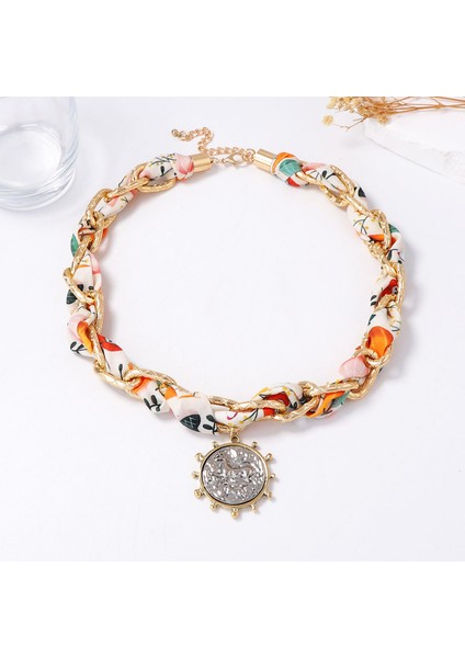 Trend Dantel Z珠宝r Kesişen Tatlı Tarzı Alaşım Rozetli Kolye (Yurt Dışından) fırsatları