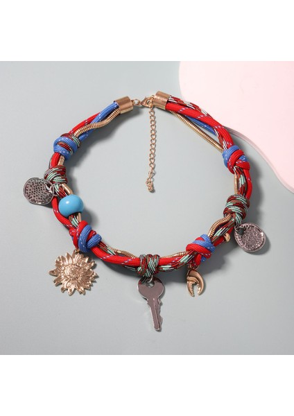 Tianzerun, Kişisel, Retro, Moda, Çok Aksesuarlı, Alaşım Kolye Ucu, El Dokuması Örgü Ip Kolye (Yurt Dışından) modelleri