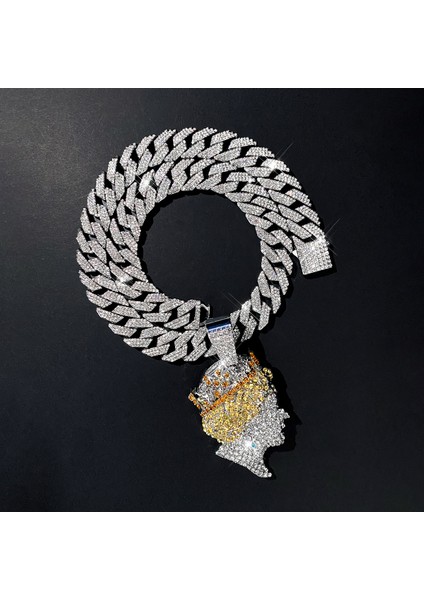 Moda Hip-Hop Kraliçe Yüz Halkası Uzun Katmanlı Tam Elmaslı Kübazinciri Halkası (Yurt Dışından) fiyatları