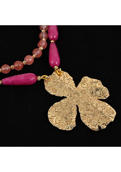 Emaye Kolye Gerçek Altın Kaplamalı Zarif Hafif Lüks Çiçekli Atmosferik Klavikulazinciri (Yurt Dışından) fırsatları