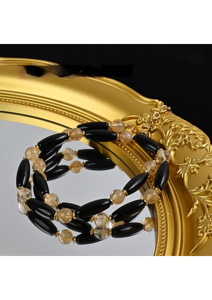 Akikli Eski Para Tarzı Doğal Taş Kazakzinciri, Yeni Çin Tarzı Retro Hafif Lüks Moda Iş Seyahati Için Akik Boncuklu Kolye, Kadın (Yurt Dışından) fırsatları