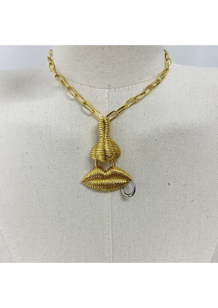 Tianzerun, Kişisel 3D Yüz Hatları, Çizgili Burun ve Büyük Dudağlı Kolye, Kübazinciri, Şık ve A Tılı Klavikula Kolyesi (Yurt Dışından) fiyatları