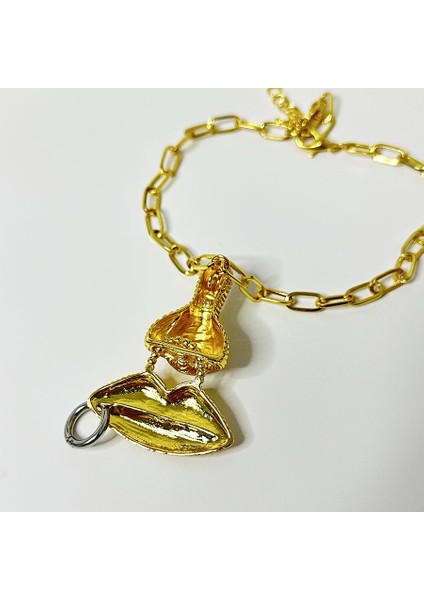 Tianzerun, Kişisel 3D Yüz Hatları, Çizgili Burun ve Büyük Dudağlı Kolye, Kübazinciri, Şık ve A Tılı Klavikula Kolyesi (Yurt Dışından) indirimleri