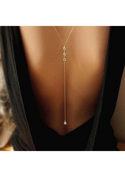 Moda Havalı Y-Şekilli Damla Püskül Kristal Kolye Arka Zincir (Yurt Dışından) modelleri