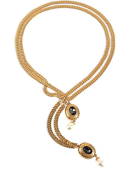 Metalik Cam Kolye, Trendy Kişilikli Moda, Düğüm Yapılabilir, Paslanmaz Çelik Inci Cam Kolye Ucu Bileşeni (Yurt Dışından)