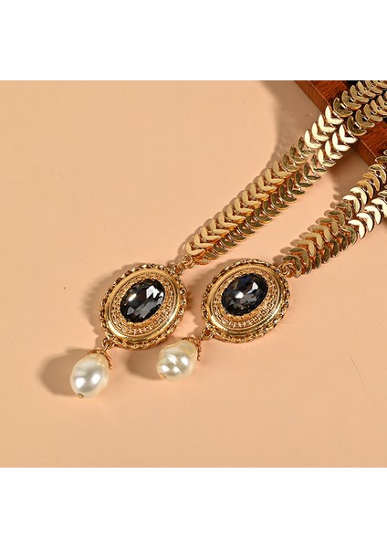 Metalik Cam Kolye, Trendy Kişilikli Moda, Düğüm Yapılabilir, Paslanmaz Çelik Inci Cam Kolye Ucu Bileşeni (Yurt Dışından) modelleri