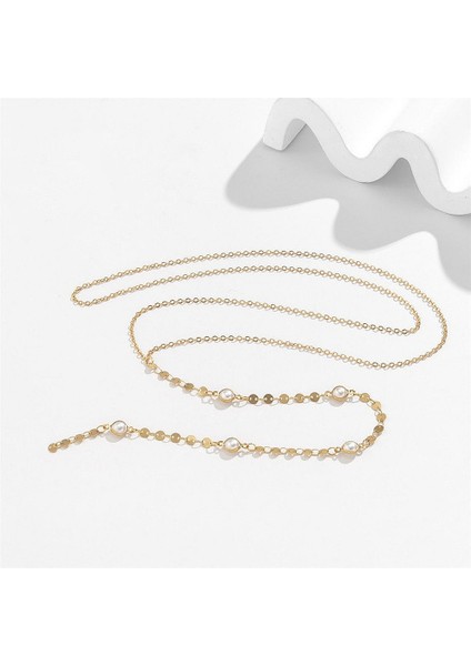 Püsküllü Gotik Takı Kadın Sade Inci Payet Kolye (Yurt Dışından)