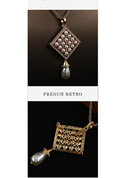 Hafif Lüks Retro Kazakzinciri, Şık, Sade, Zarif ve Niche Tarzda Çift Amaçlı Kolye (Yurt Dışından) indirimleri