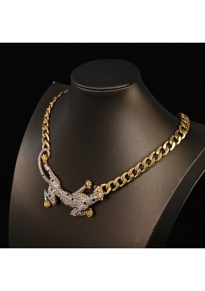 Ik珠宝 El Leopar Kolye Retro Kişilik Klavikula Kolye (Yurt Dışından) modelleri