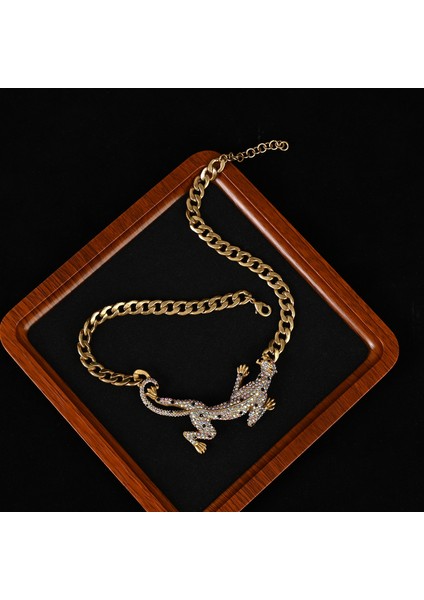 Ik珠宝 El Leopar Kolye Retro Kişilik Klavikula Kolye (Yurt Dışından) indirimleri