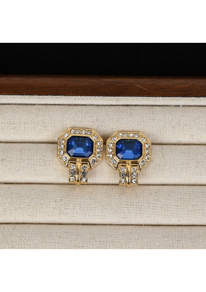 Tianzerun, Ik珠宝 El Saray Mavisi Kolye, Metal Z珠宝rli Eski Tarz Moda Hafif Lüks Elmas Süslemeli Klavikula Kolyesi (Yurt Dışından) fırsatları