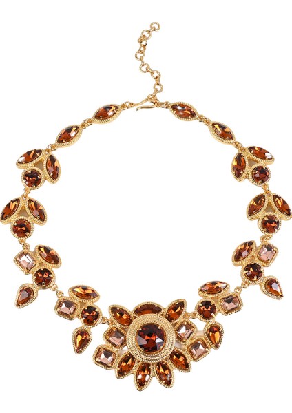 Altın Renkli El Yapımı Cam Kolye, Sade, Eski Moda, Saray Tarzı Geometrik Kırmızı El Yapımı Cam Kolye (Yurt Dışından)