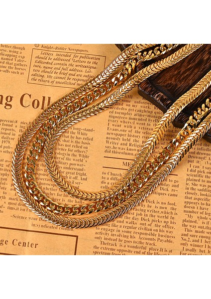 Qingdao Eski Fransız Stili Minimalist Moda Bakır Kaplamalı Gerçek Altın Kolye Klavikulazinciri, Çok Katmanlı Zarif Üç Katlı Altın Kolye (Yurt Dışından) fırsatları