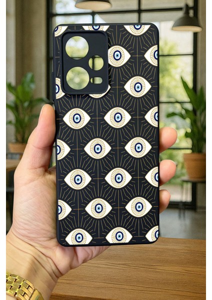 Xiaomi Redmi Note 12 Pro 5g Evıl Eye Desenli Silikon Darbe Emici Klasik Korumalı Rubber Kılıf fiyatları