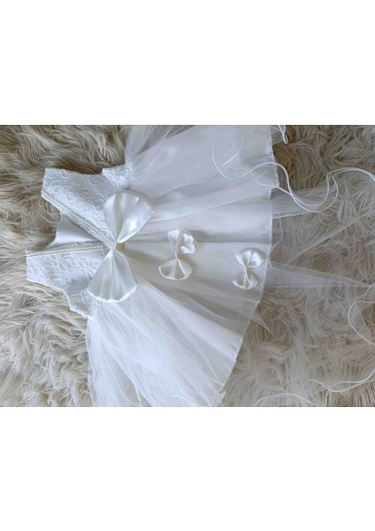 Kız Bebek Beyaz Gelinlik Mevlüt Elbisesi 0-3 Ay modelleri