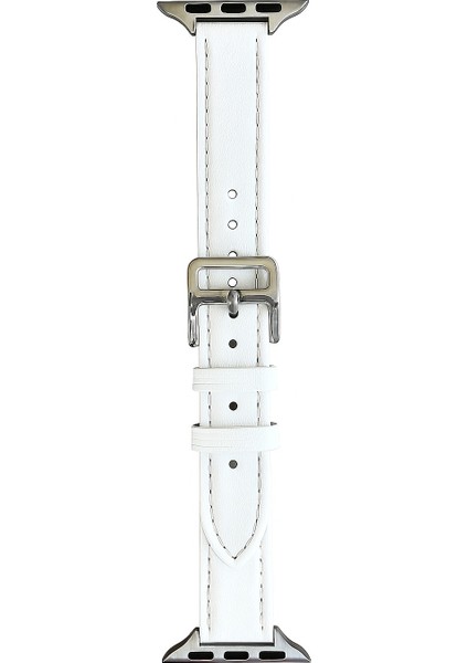 Apple Watch 11-10(42MM) 9-8-7(41MM) 6 5 4 SE(40MM) 3 2 (38MM) Uyumlu Slim Ince Pu Deri Kordon Kayış