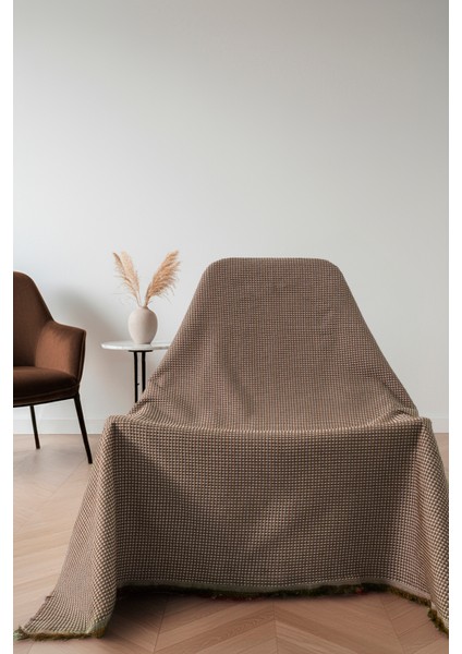 Pamuklu Koltuk Şalı 170X170 cm – Saçaklı Tv Battaniyesi & Tekli Koltuk Örtüsü fiyatları