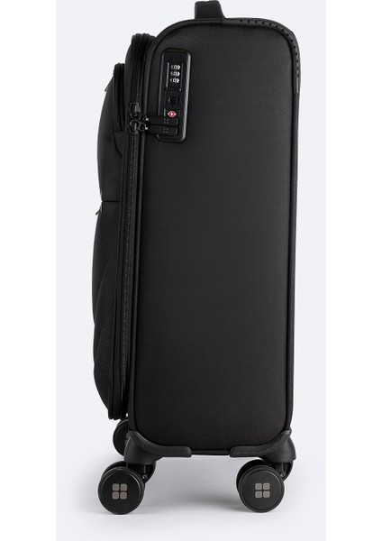 Erkek Siyah Laptop Bölmeli Kilitlenebilir Küçük Boy Bavul B008107