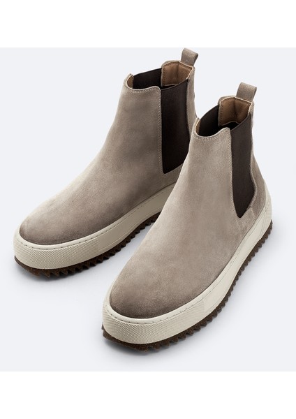 Erkek Vizon %100 Süet Esnek Taban Hafif Chelsea Bot B008009