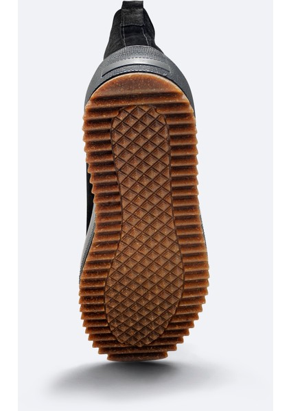 Erkek Siyah %100 Süet Esnek Taban Hafif Chelsea Bot B008009