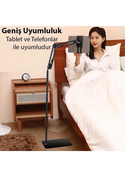 Ally 360 Derece Ayarlanabilir Teleskopik Metal Telefon - Tablet Tutucu STAND-(5775) - M009K278-R820 fiyatları