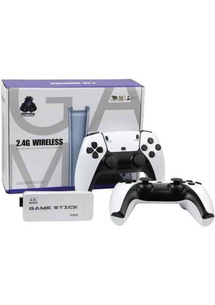 4K Hd Görüntü Kaliteli Retro Game Stick 20000 Oyunlu Çift Kollu Beyaz Game Stick - N740J737-M81 modelleri