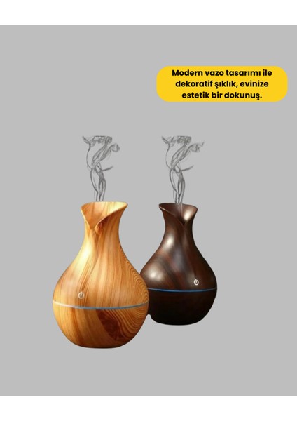 LED Işıklı Ultrasonik Oda Nemlendirici ve Uçucu Yağ Difüzörü - M073B879-N64073 fırsatları