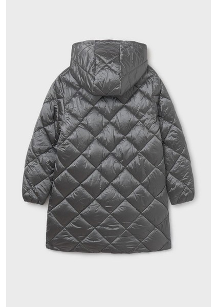 Kız Çocuk 10-18 Yaş Dolgulu Uzun Mont Gri indirimleri