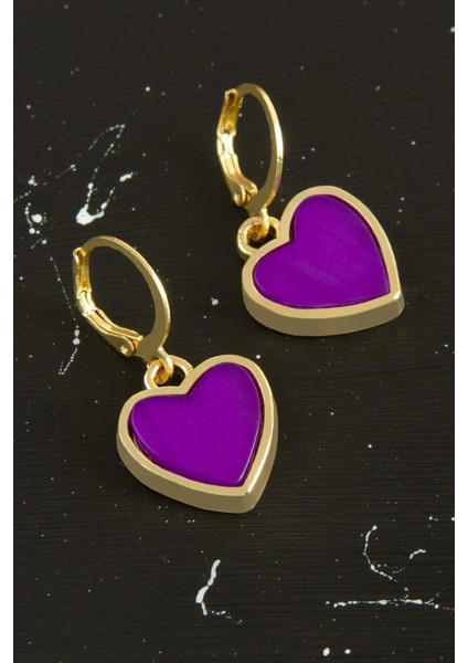 Kalp Polyester Küpe