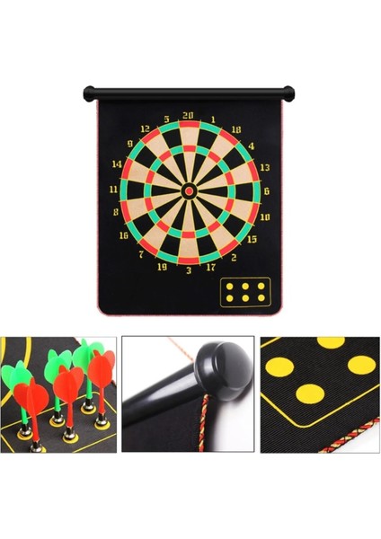 Çift Taraflı Manyetik Bez Dart – 46X40 cm (15 Inç) Orta Boy Dart Seti