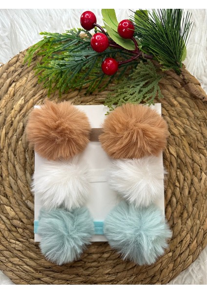 Bebek 3'lü Ponpon Bandana Seti