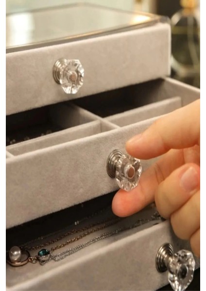 House By House Üç Katlı Çekmeceli Takı Kozmetik Organizer fırsatları