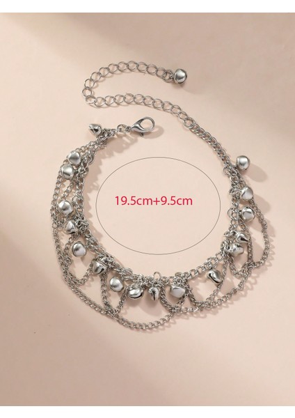 Sade Metal Moda Bilek Parıltılı Yuvarlak Halhal Çift Katmanlı Z珠宝r (Yurt Dışından) fiyatları