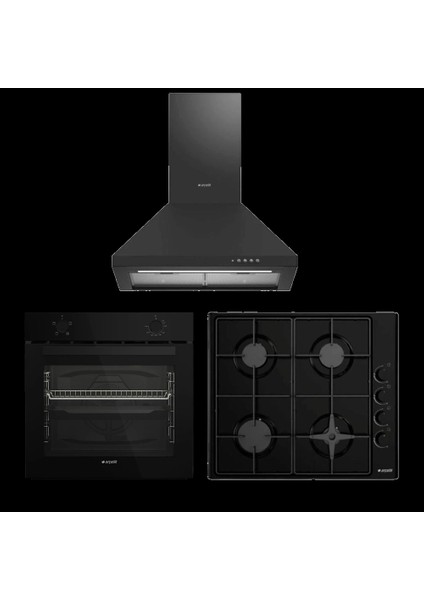 Yeni Siyah Eko Ankastre Set