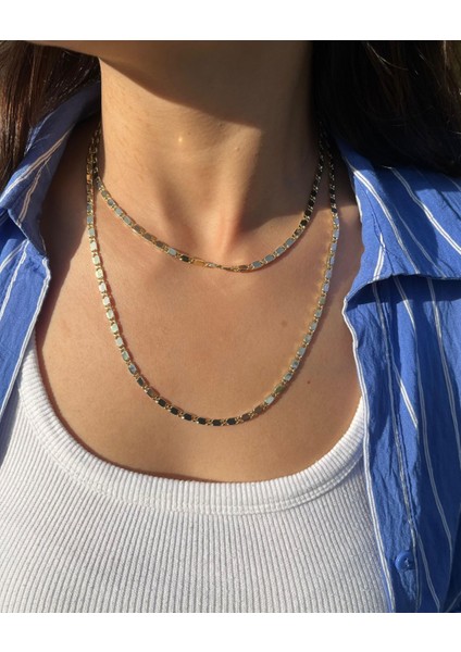 Kilit Desen Dolama Zincir Kolye modelleri