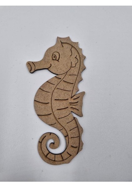 20 Adet Sevimli Deniz Atı Ahşap Boyama Okul Dıy Etkinlik Aktivite Sanat 15 cm x 7 cm