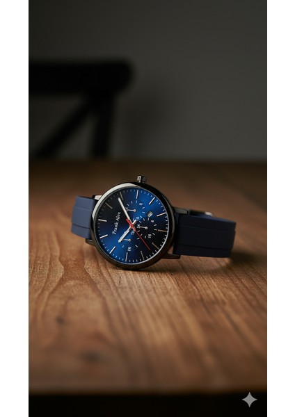 Erkek Kol Saati Siyah Renk, Mavi Kadran - Şık Silikon Kordon, 2 Yıl Garantili fiyatları