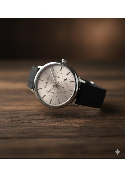 Erkek Kol Saati Gümüş Renk, Gümüş Kadran - Şık Silikon Kordon, 2 Yıl Garantili fiyatları