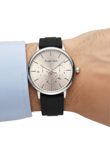 Erkek Kol Saati Gümüş Renk, Gümüş Kadran - Şık Silikon Kordon, 2 Yıl Garantili modelleri