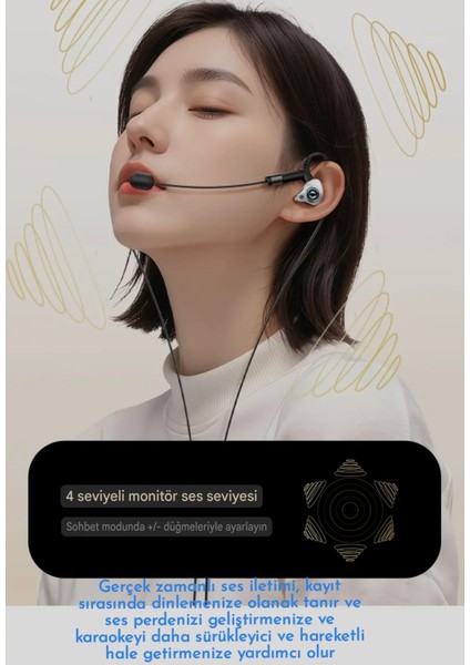 Profosyonel Oyuncu Kulaklığı+Canlı Yayın Karaoke+Muzik+Dahili Ses Kartlı Type-C Giriş+Bluetooth Hi-Fi Ses Teknolojisi Ce Sertifakalı Lisanslı Orjinal Sağlam fırsatları