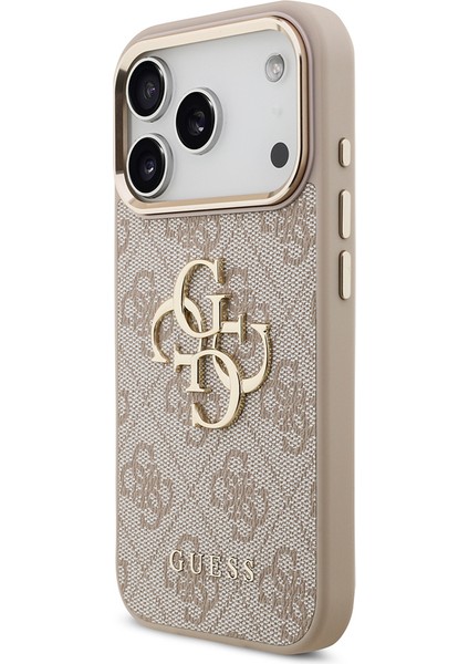 iPhone 17 Pro Kılıf Guess Lisanslı Gold Kamera Çerçeveli 4g Desenli Büyük 4g ve Yazı Logolu Pembe fiyatları